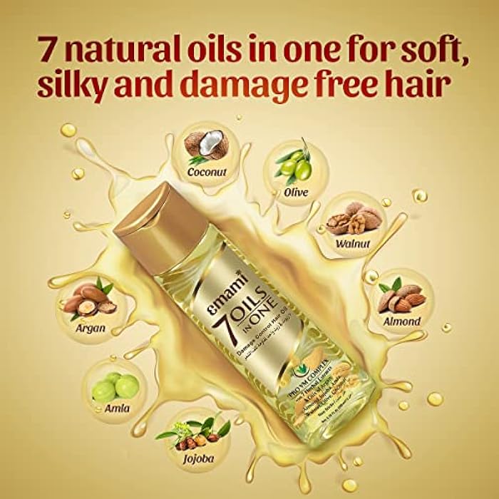 Emami 7 Oils In One Non Sticky Damage Control Hair Oil, 300 ml - Image 3